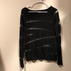 Express long sleeve top with sheer zig zags